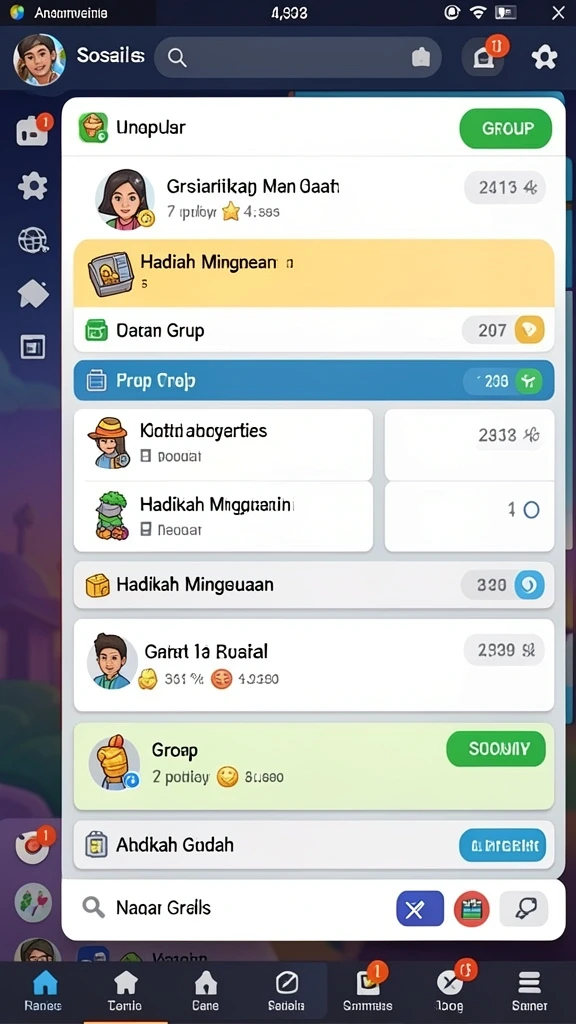 paus123 - Screenshot memperlihatkan fitur multiplayer yang kompetitif.